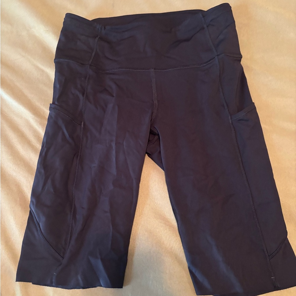 Women's Lululemon High Waisted Black Biker Shorts